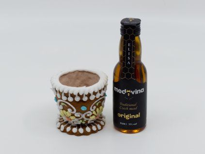 Perníkový pohárek + ELISA Medovina Originál