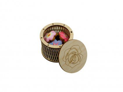 Krabička s perníkovými kytičkami